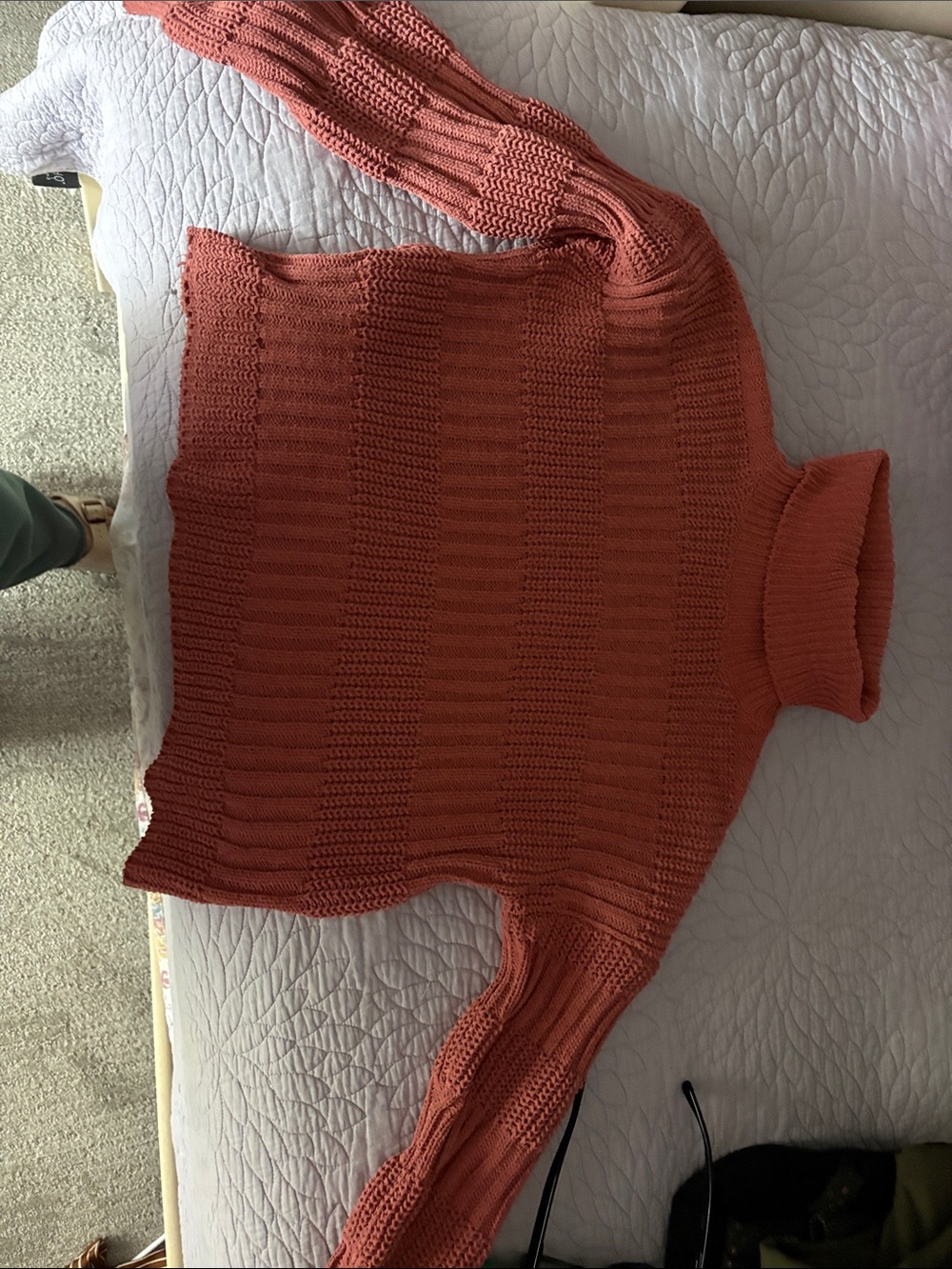 Cozy Coral Turtleneck Sweater